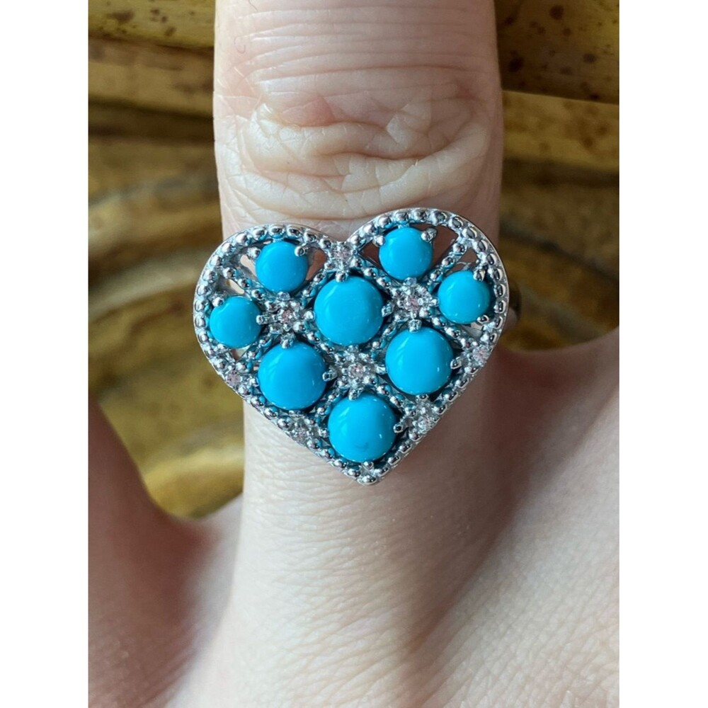 Sleeping Beauty Turquoise Sterling Silver Ring Size 5.75